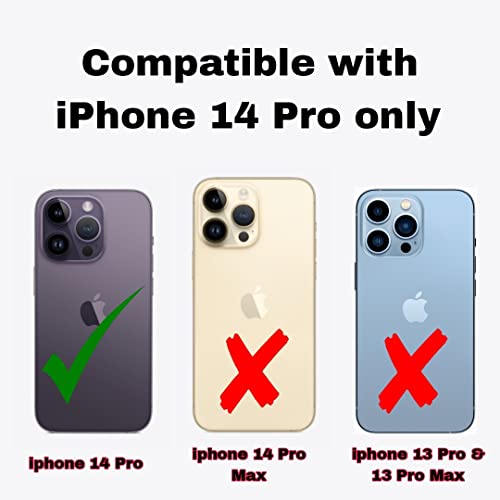 iPhone 14 Pro Case with Camera Protection bump with Slim fit Shockproof design deep Purple Colour (TPU)