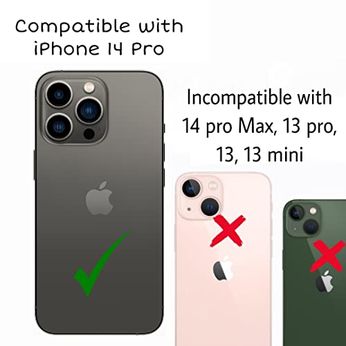 iPhone 14 Pro Glass Back Cover with Slim fit Shock Proof Design Matt Black Colour